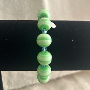 Green beaded bracelet